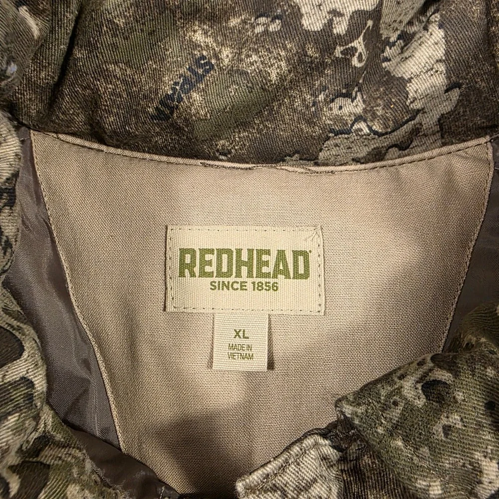 Redhead Coveralls Mens XL Green Strata Camo Insulated Hunting Workwear Outdoor